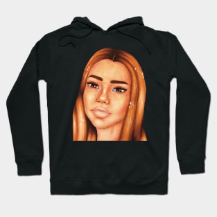 portrait girl stars aesthetic Hoodie